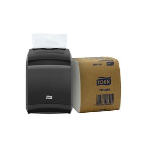 Servilleta Blanca 18 Paqs / 240 pzs + Tork Dispensador Servilleta Xpressnap® Fit Negro 2 Unid