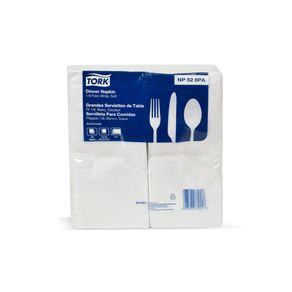 Tork® Servilleta de lujo Dinner Blanca | 28 paquetes | 100 pzas c/u