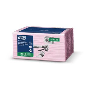 Tork® Paños de Limpieza Industrial Rojos| Caja con 8 paquetes | 40 pzas c/u