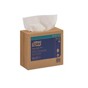 Tork® Paños de limpieza Plus Reutilizables en Caja Dispensadora | Caja con 8 paquetes| 100 pzas c/u