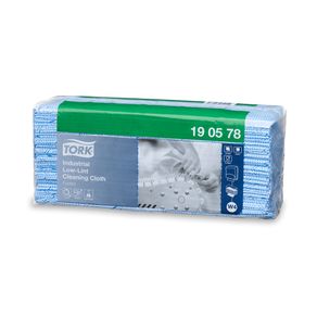 Tork® Paño de Limpieza Industrial Bajo en Pelusa | Caja con 5 rollos | 80 pzas c/u